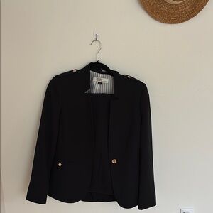 Women's Navy Tahari FULL SUIT with Gold Accents